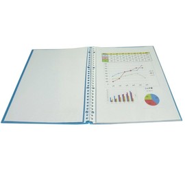 Lihit Lab N1482-3 Clear Book, Replaceable A4, 30 Holes, 10 P., Red