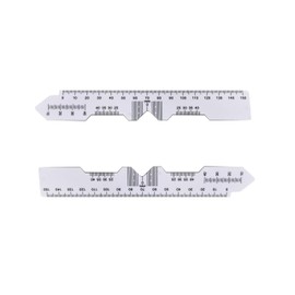 LinJianTing ZHUUO 2PCS Abrasion Resistant PD Ruler Eyeglasses Pupil Distance Ruler Measuring Pupil Distance Scale Order Online Eyeglasses Pupil Distance Measuring Tool, White