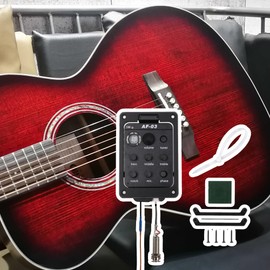 Yibuy Guitar Pickup 8x5.5x4.5cm Black Plastic Acoustic Guitar Pickup