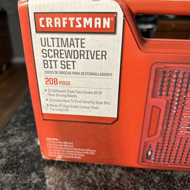 CRAFTSMAN 208 PC ULTIMATE BIT SET 920050 Brand New! FREE