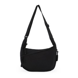 Fecialy Crescent Bag for Women Men Hobo Nylon Crossbody Bag Multi-Pocket Sling Bag Moon Bag Slouchy Dumpling Bag