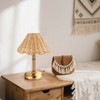 Folux Mini Cordless Boho Rattan Table lamp, 5200-mAh Rechargeable Battery,