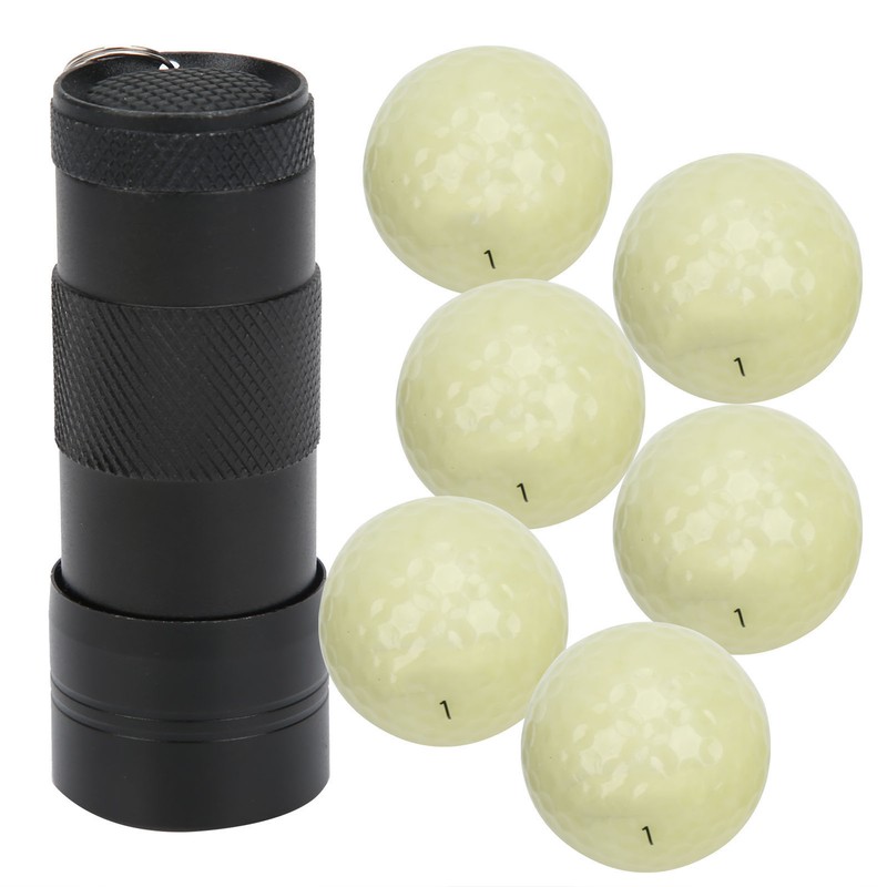 6PCS Golf Fluorescent Light Balls Night Practice Light Glowing Ball