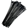 HORZEFIX Cable Ties Pack of 100 Black Long UV Resistant