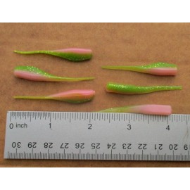 All American Tournament Quality Soft Plastic Baits 100ct ASSORTED MIXTURE 2" STINGER SHAD GRUBS Crappie Fishing Lures Quiver Tail
