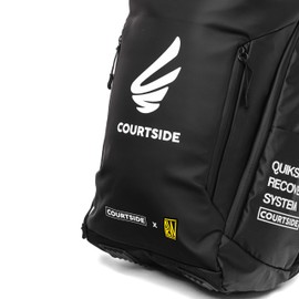 Courtside Pickleball x Pickleball Will Collab backpack with built-in folding chair(up to 300lb). For Men & Women w/Fence Hook/Safety Pockets/Fits 2+ Paddles/Shoes/bottle pockets/waterproof shell.