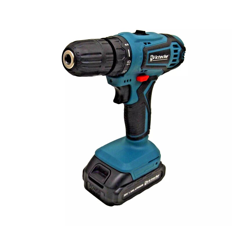 Victeche 20V Cordless Drill Driver Kit LEDs with 2-20v Lithium
