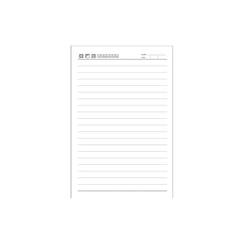 Agenda Diaria, Cuaderno De Raya, Planificador Sin Fechas.