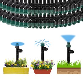 Drip Irrigation Kit Lock Barbed Design 10pc Drip Irrigation Emitters 10pc Drip Irrigation Sprayer 10pc Drip Irrigation Misting Sprinkler for Garden Raised Garden Bed Yard Lawn (30pc-Spray Drip Mist)