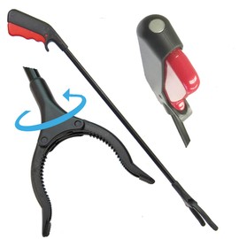 ArcMate ActiveMate Deluxe Indoor Reacher Grabber with Magnet, 3.5" Serrated Jaws Rotate 360 Degrees, 1lb. Pickup Capacity, Magnet Can Hold 2lbs, 18 Inch (15118)