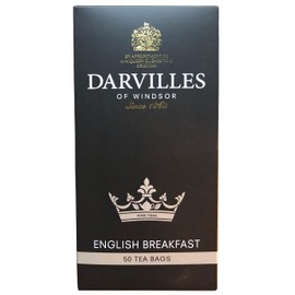 DARVILLES of WINDSOR - 50 x ENGLISH BREAKFAST Black Tea Teabags - Importers, Blenders & Packers of Fine Teas & Infusions since 1860 - (1 box of 50 loose teabags)