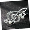 DEARMAMY Musical Note Brooch Lapel Treble Clef Brooch Pin Crown