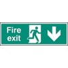 Exit Signs - Fire exit - down - Rigid Plastic
