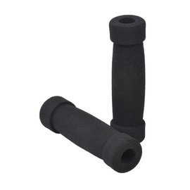 AlveyTech 4-1/4" Handlebar Foam Grip Set with 9/16 ID - Replacement Hand Grips for Razor, Radio Flyer, Kick Scooter, ATV, E-Bicycle, Mountain Bike, Electric Scooters with 9/16" Bore Handle (Black)