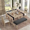 YISUN Waterproof Bench Covers - Stretch Spandex Upholstered Dining Room