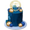 Decoración para tartas Simplicity - Decoración para tartas (azul dorado)