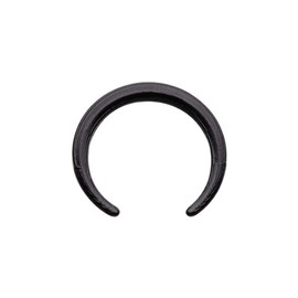 14-16GA Soft Touch Bioflex Flexible Septum Pincher Ring Retainer (Black, 16GA (1.2mm))