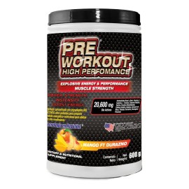 Pre Entreno F&NT Mango Durazno 600g Fórmula Energética Deportiva