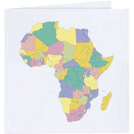 'Map Of Africa' Blank Greeting Card (GC00047441)