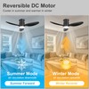 Ohniyou 42'' Flush Mount Ceiling Fans with Lights, Remote/App Control,