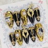 Golden Lingering Handmade Nail Tips - Oval XL / 금빛