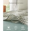 PURE ERA Queen Sheet Set 100% Washed Cotton Gingham Bed