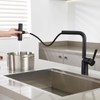 Aktines Waterfall Kitchen Faucet with Pull Down Sprayer, 4-Way Stainless