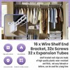 16 Pack Wire Shelf End Bracket, White Plastic Closet Shelves