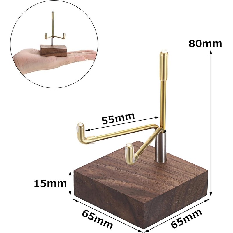 Rurumi 万能 ディスプレイスタンド 2個セット 木製台座 展示 イーゼル スタンド トレカ 原石