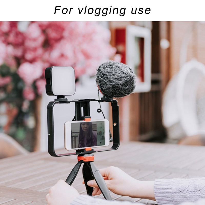 Phone Video Rig Kit with Handle Phone Stabilizer Cage Fill