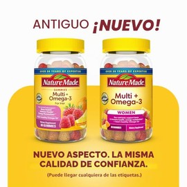 Nature Made Multivitaminas en gomitas para mujer con omega-3, 80 gomitas