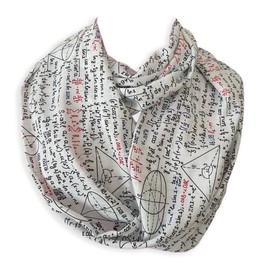 Math Teacher Infinity Scarf, Mathematical Pattern, Women's Accessory, Gift for Geek, Nerd, Student, Teacher, Christmas