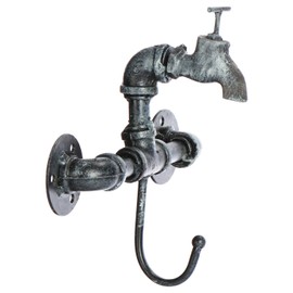 com-four® Wall Hook in Tap Design, Vintage Metal Coat Hooks for Garden, Patio, Balcony or Bathroom and Hallway (23 x 11 x 21.5 cm) (Pack of 01 - Tap Hooks)