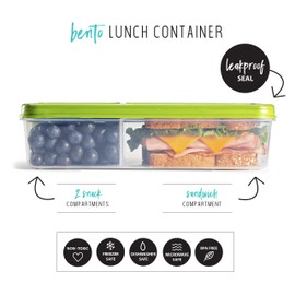 Fit and Fresh Bento Lonchera aislada, Marino, 1