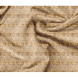 Soimoi Ikat Print - Yellow, Premium Cotton Cambric Fabric - Medium Weight Material for Quilting, Kurtis, Blouse, Kids Clothing, Tunic, Curtains - 42" Inch Wide, 1 Meter