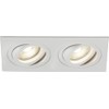Knightsbridge Downlight, Aluminium, White, Twin