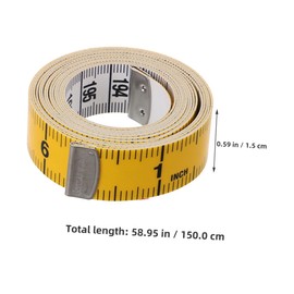 Operitacx Herrscher Taillenmaßband Weiches Maßband für Körpermaße Nähband Klebeband für den Körper messen Stoffmaßband für den Körper Zollband zur Körpermessung Maßband Körpermaßband Eisen