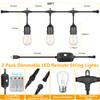 Mlambert 96Ft(2x48ft) 3-Color in 1 48Ft LED Dimmable Outdoor String