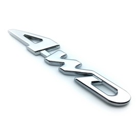 4WD Metal Emblem Sticker 4WD Metal Emblem