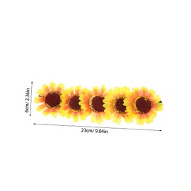 Beavorty 1pc Sunflower Headdress Elastic Headbands Floral Hair Band Hair Clips Sunflower Headwrap Infant Headbands Daisy Headband Babyboy Baby Bridal Headdress Hairpin Bride Wedding