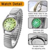 JewelryWe Women's Ultra Thin Easy Reader Watch Elastic Watch with
