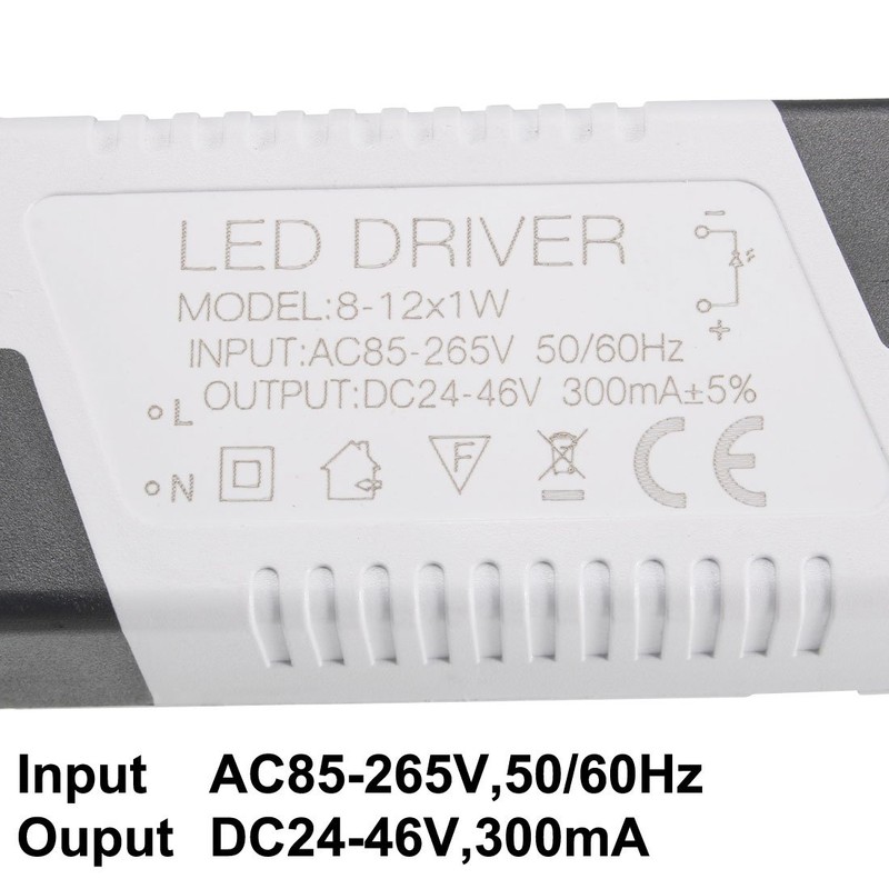 sourcing map LED Driver 8-12W Constant Current 300mA High Performance
