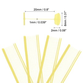 sourcing map 5000pcs 0.8 Inch(20mm) Micro Tagging Gun Fasteners, Tag Pins Clothing Tagging Barbs Attachments Plastic Garment Price Tag Barb for Clothes, Light Yellow