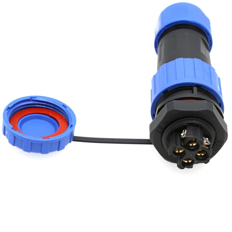 ZBLZGP TY20 4-Pin 25A Bulkhead Waterproof Connector Quick Disconnect Male