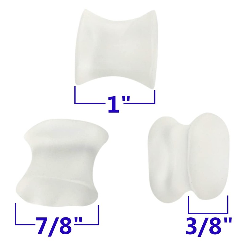 Iconikal Gel Orthotic Toe Spreader Spacer Separator Corrector Straightener, Medium,