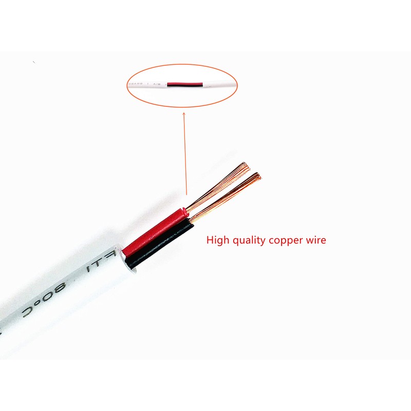 4pcs/pack 2m 6.56ft White DC Plug Extension Cable with Male