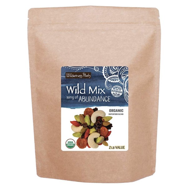 Wilderness Poets, Song of Abundance Wild Mix - Organic Raw Superfood Blend, 2 Pound (32 Ounce)