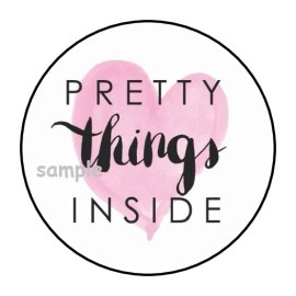 PartyMommy 30 PRETTY THINGS INSIDE ENVELOPE SEALS LABELS STICKERS 1.5" ORDER HAPPY MAIL