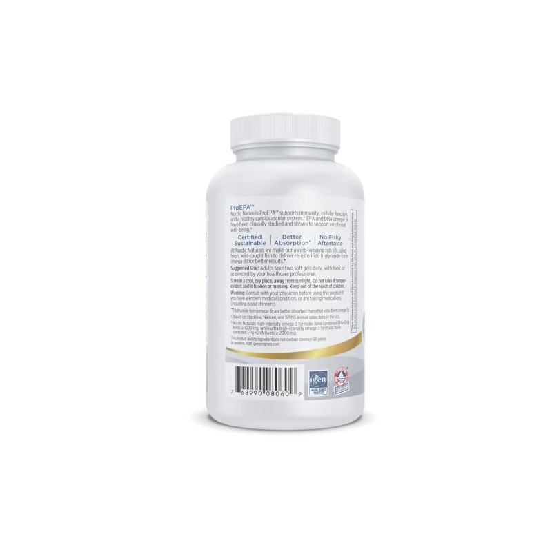 Nordic Naturals ProEPA Diet Supplements 1000 mg, 120 Count