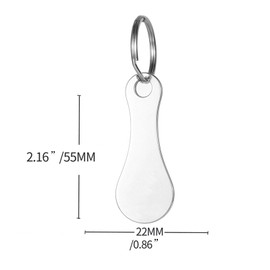 Yesmin 2 Pcs Handcart Tokens,Stainless Steel Shopping Cart Remover,Used for Distributing Supermarket Shopping Cart Tokens